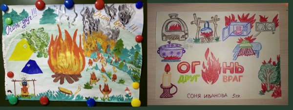 Огонь-друг огонь-враг конкурс рисунки