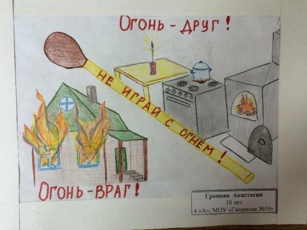 Огонь друг рисунок