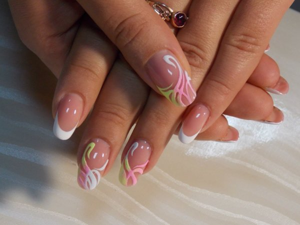 Гелевые ногти френч