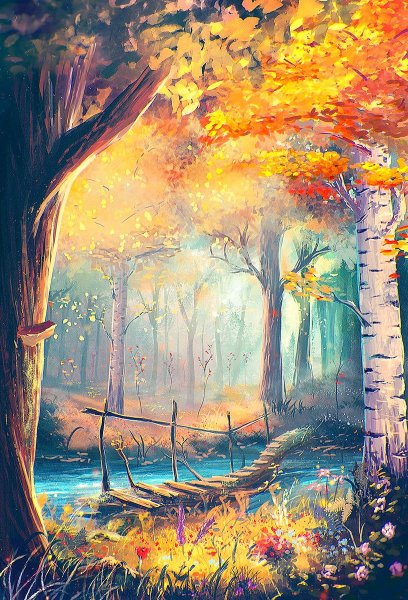 Лес мультяшный