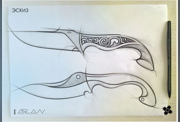 Трафареты для травления на ножах