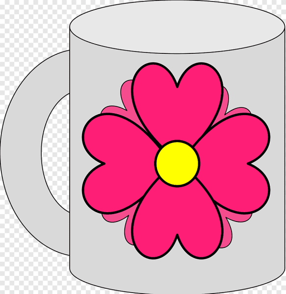 Чашка с цветочками рисунок