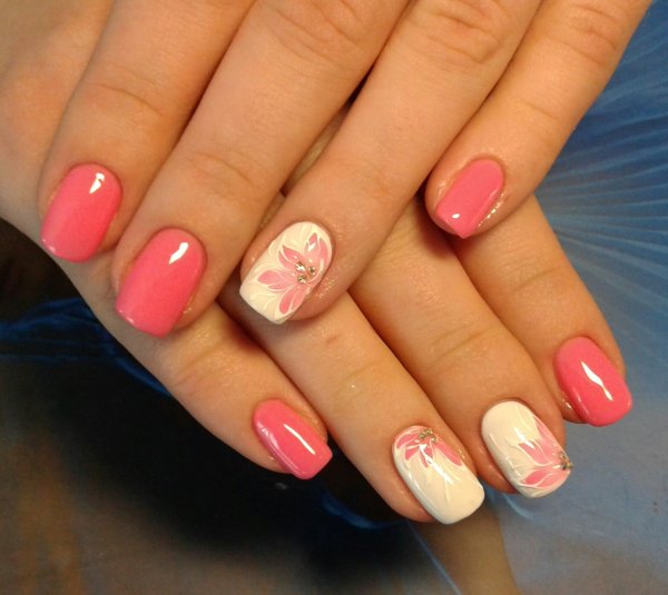 Шеллак коралловый френч