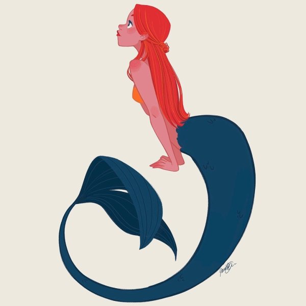 Русалка рисунок