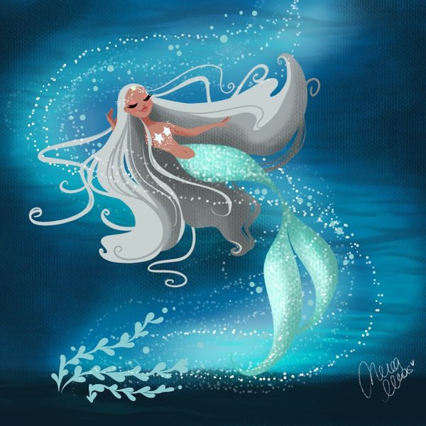 Русалка рисунок