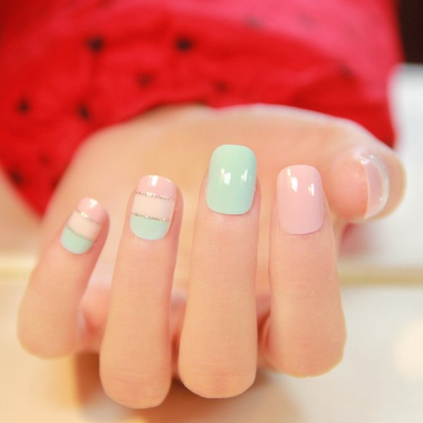 Ногти легкие однотонные