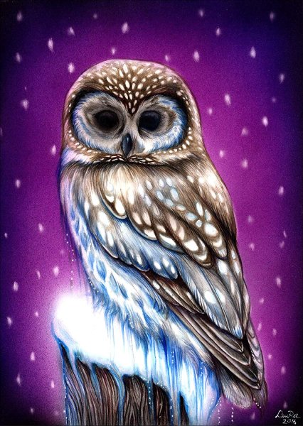 Совушка в цветах