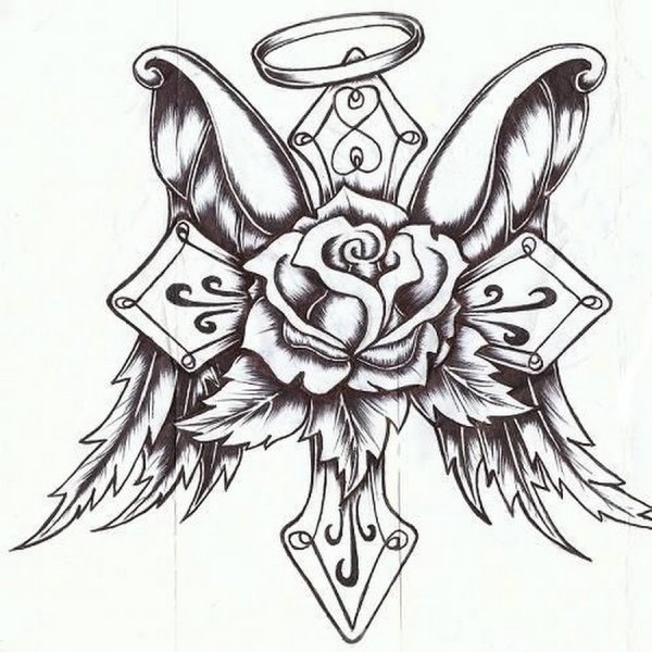 Готический крест тату