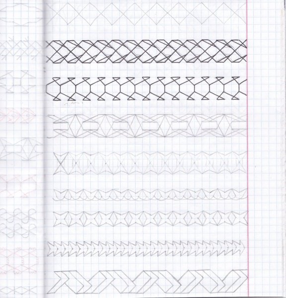 Красивые узоры в тетради