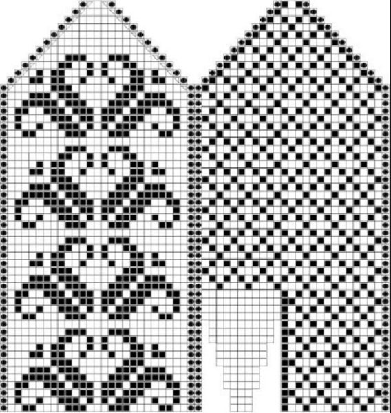 Варежки жаккард 2020г