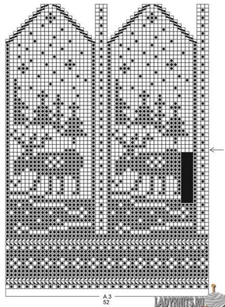 Дропс варежки жаккард