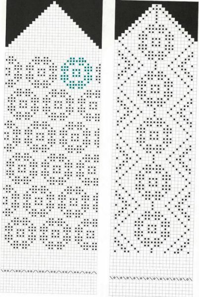 Варежки жаккард схемы зимняя Радуга