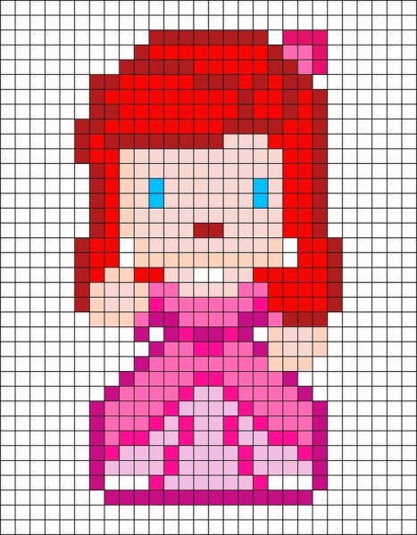 Рисунки по клеточкам девочки