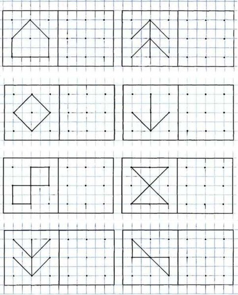 Графический диктант по стрелочкам для дошкольников