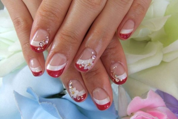 Френч на короткие ногти с рисунком