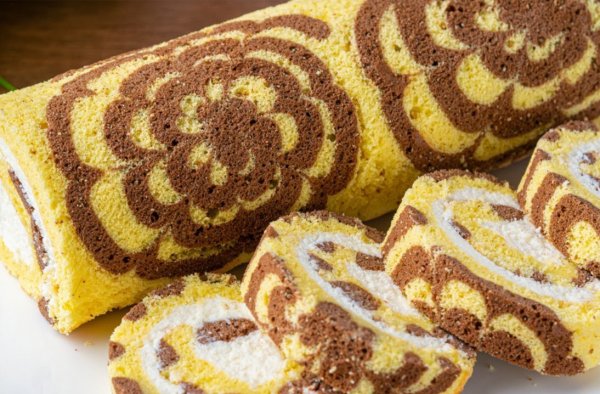 Красивые бисквитные рулеты