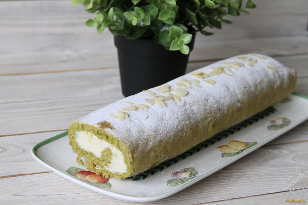 Мраморный рулет бисквитный