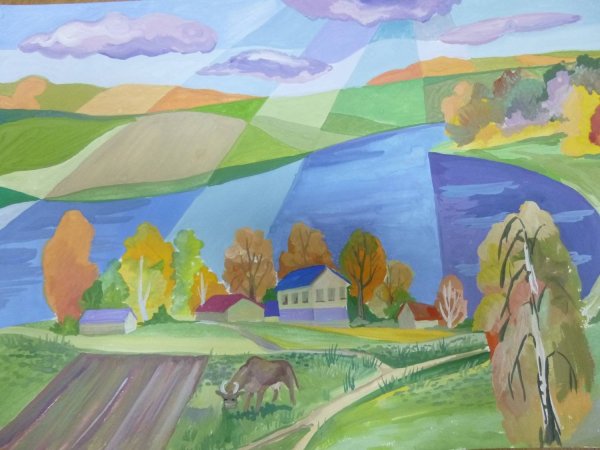 Рисунок на тему край родной навек любимый