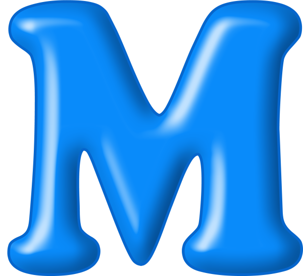 Синие буквы алфавита