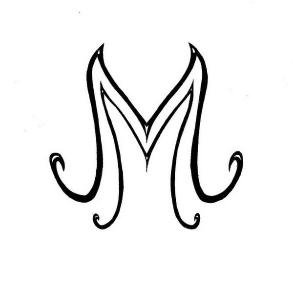 Красивая буква м для тату