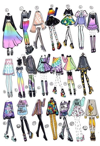 Рисунки одежды