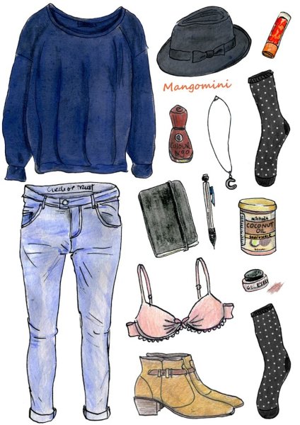 Модные шмотки рисование