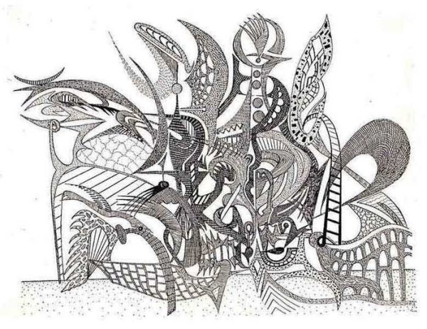 Узоры тушью и пером