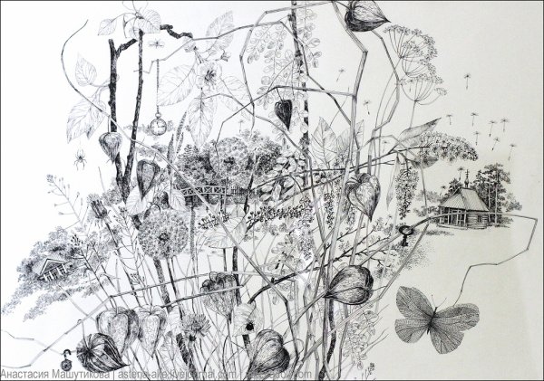 Графический архитектурный пейзаж