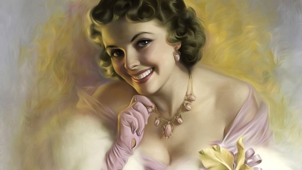 Девушка в шляпе рисунок