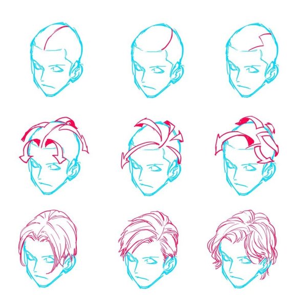 Волосы референс мужские