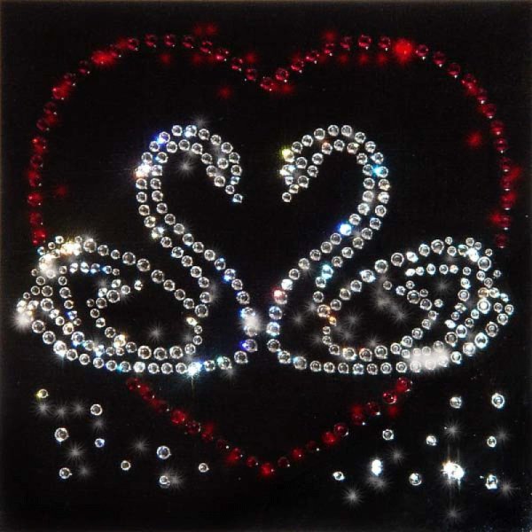 Сердце из страз