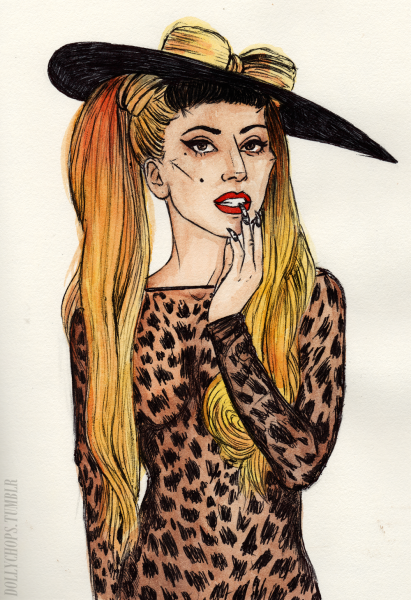 Графика женщина в шляпе