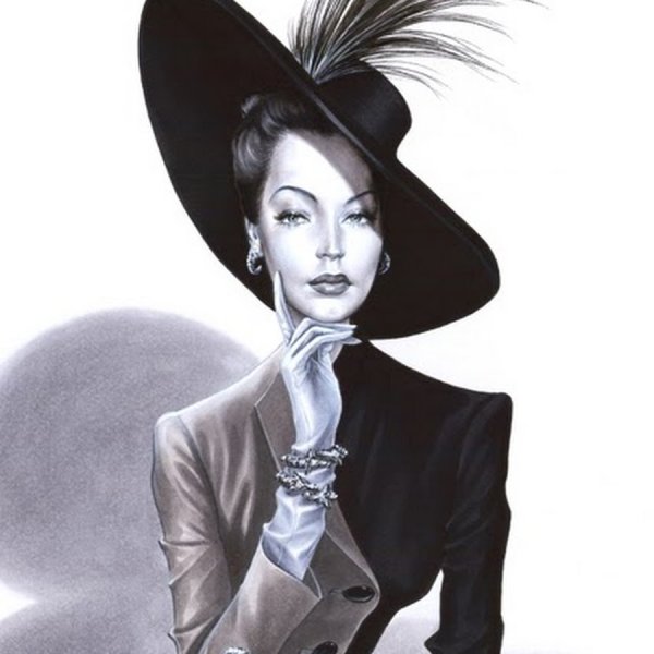 Фон с девушкой рисунок