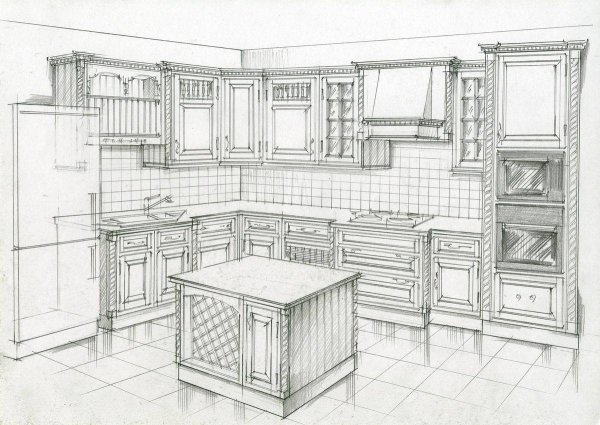 Эскиз кухни