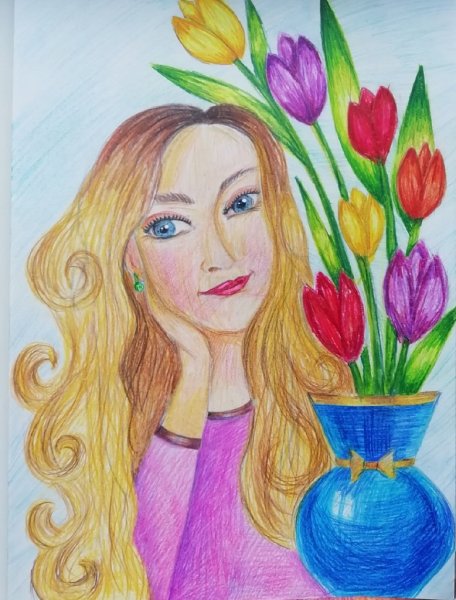 Рисунок я и моя мама