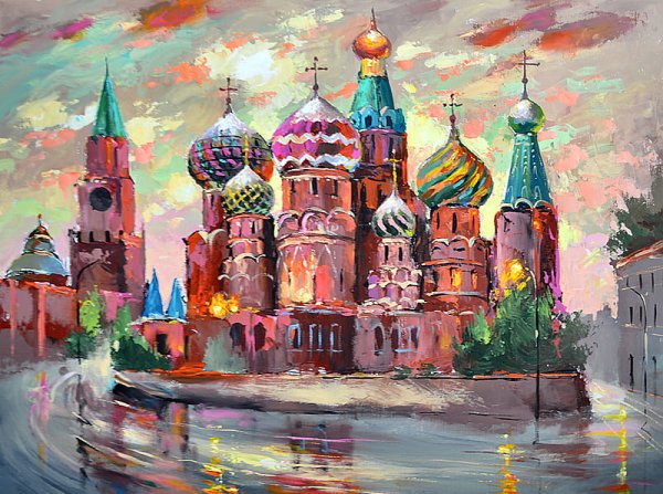 Алмазная мозаика храм Василия Блаженного 40х50