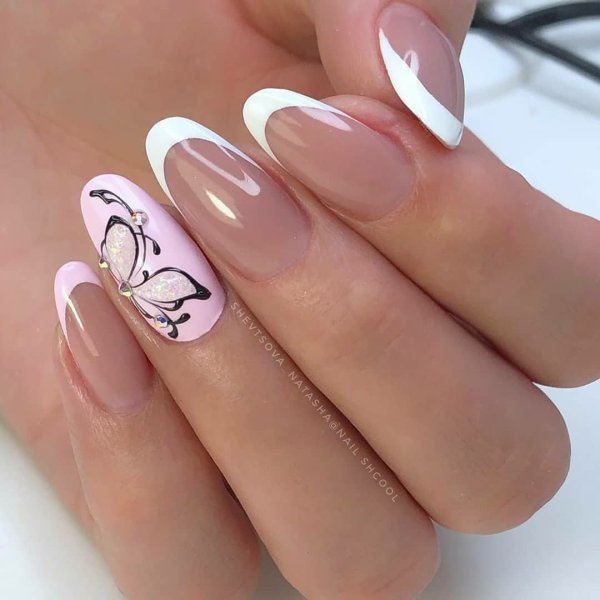 Френч маникюр на овальные ногти