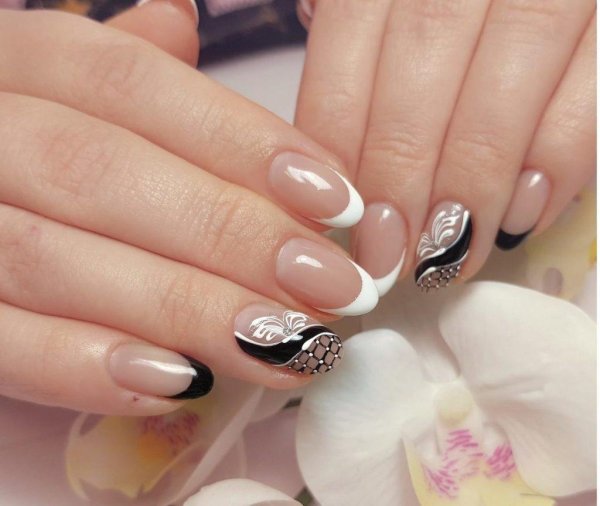 Гель лак белый френч