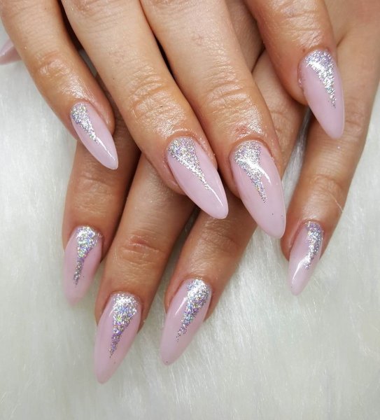 Маникюр на длинные овальные ногти