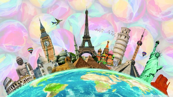 Карта мира цветная