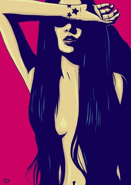 Нарисованные девушки крутые