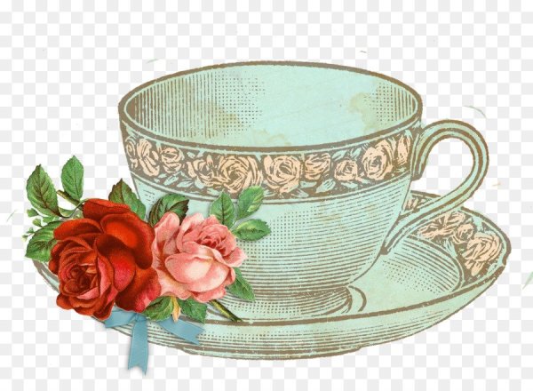 Чашка с чаем Винтажная