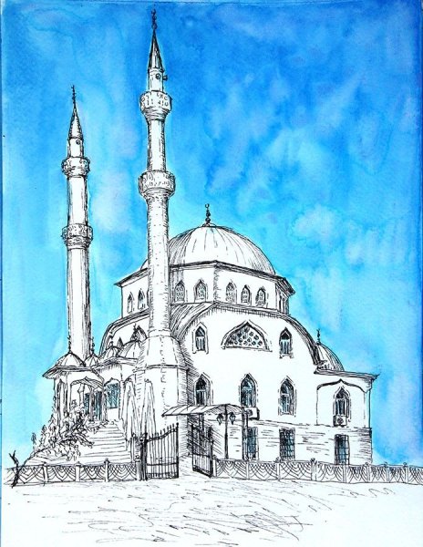 Собор Святой Софии карандашом