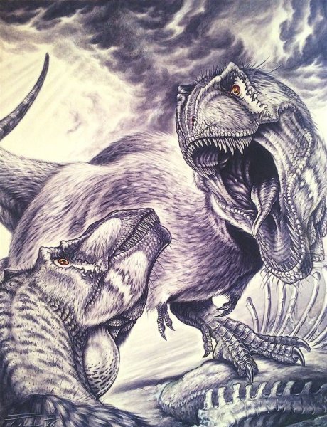 Первые рисунки динозавров