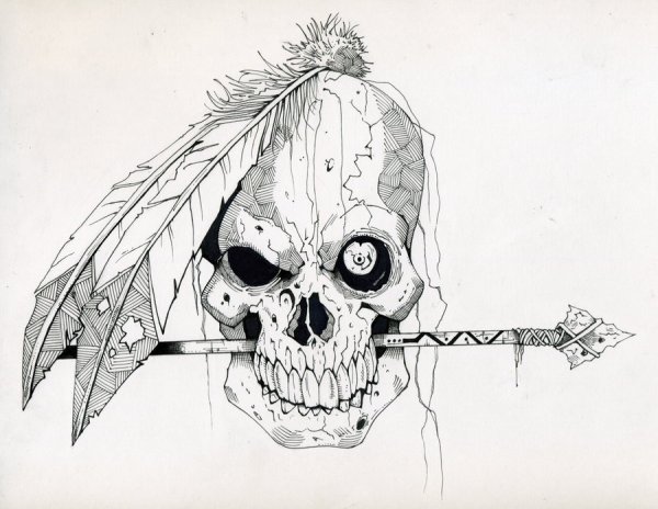 Череп рисунок