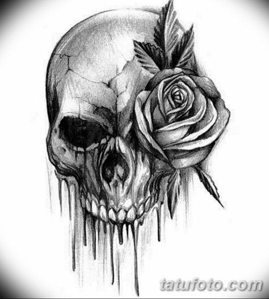 Эскизы тату черепов на колени