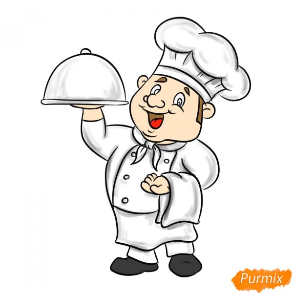 Повар нарисовать ребенку