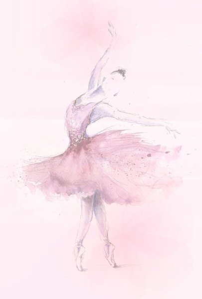 Балерина сухой пастелью