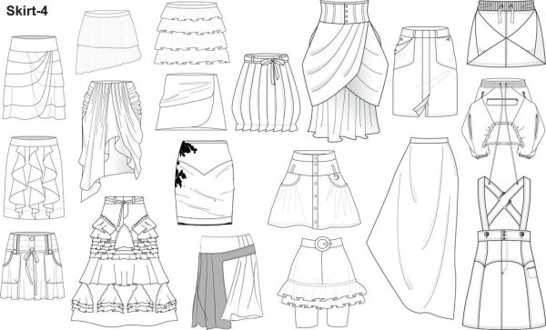 Рисование юбки