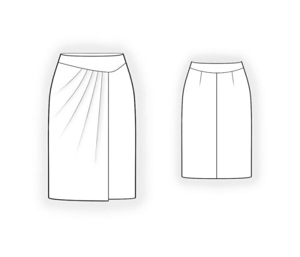 Эскиз прямой юбки